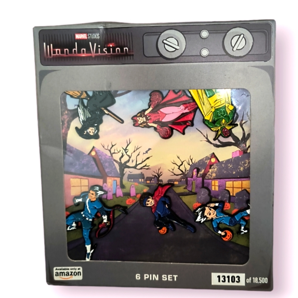 New Limited Edition Collectible Marvel WandaVision 6 Metal Enamel Pin Set